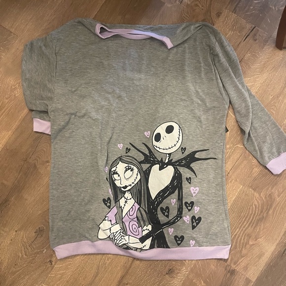 NWT gray and purple Nightmare Before Christmas loungewear, large - Picture 7 of 7